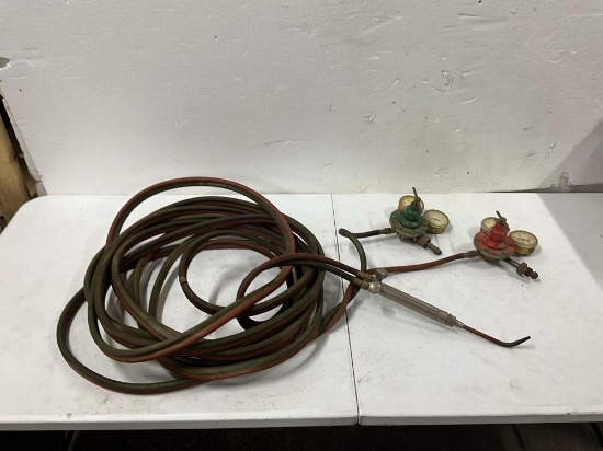 Acetylene Torch 50ft Hose with Smiths Gauges
