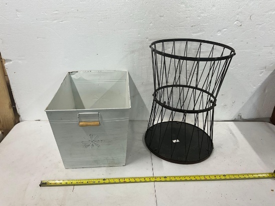 Tin Basket, End Table