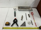 Tape Measure, Clamp, Tools