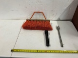 Large Bristle Broom Head, Pickle Fork, Flashlight