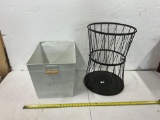 Tin Basket, End Table