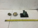 Bronze Sculpture , Clock, Rock
