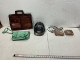 Harley Davidson Hard Hat, Leather Bag , Rock