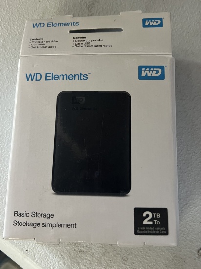WD Elements 2TB basic storage portable hard drive