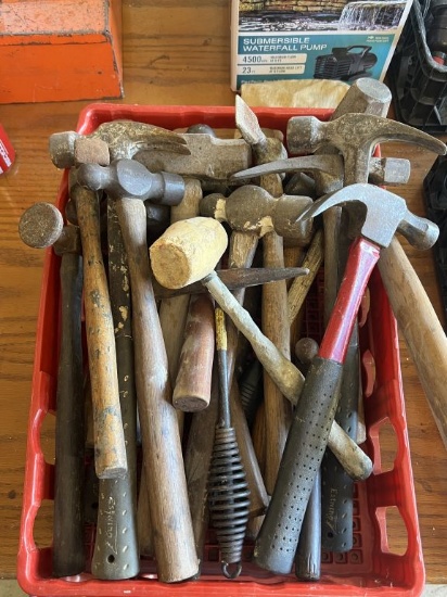 Large grouping of hammers