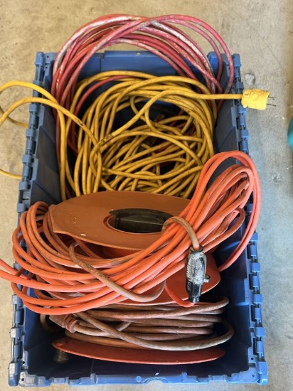 Bin of Extension cords