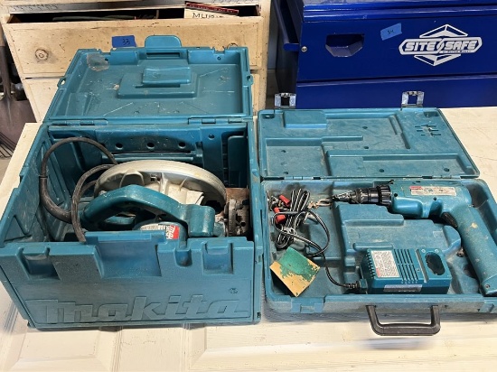 (2) Makita tools- Cordless drill and corded saw