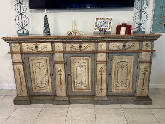 Italian Painted Sideboard or Credenza