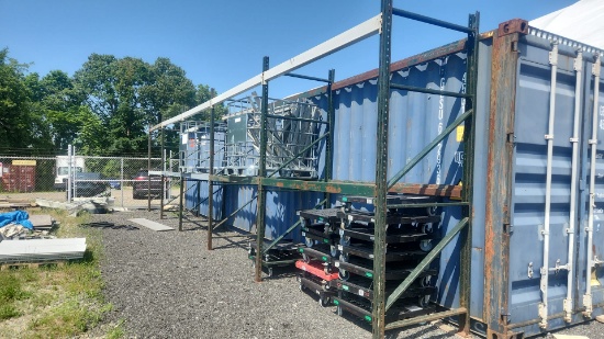 (Berlin, NJ) PALLET RACKS– SET 4– 40' – 9' TALL x 44" DEEP – 2 LEVELS