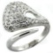 Unique .53ct White Sapphire High Polish Ring