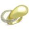 14k Gold Ip .16ct White Sapphire Ring