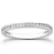 14k White Gold Round .17ct Diamond Wedding Band