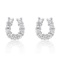 Round 2.25ct White Topaz Lucky Horseshoe Earrings