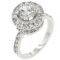 Sparkling Round 3.19ct White Topaz Halo Ring
