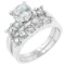 Exquisite Round 3.70ct White Topaz Cluster Ring
