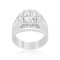 Elegant Oval 5.00ct White Topaz Men's Ring