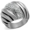 Trendy .60ct White Topaz Dome Fashion Ring