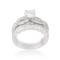 Round Cut 1.54ct White Sapphire Infinity Ring Set