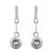 Cute 1.50ct White Topaz Bezel Drop Earrings