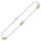 14k Gold & Silver Triple Ring Stationed Anklet