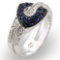 Glamorous .30ct Blue Sapphire Split Shank Ring