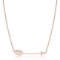 Minimalist Rose Gold Plated Arrow Necklace