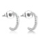 Cute .36ct White Sapphire Half Hoop Earrings