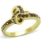 14k Gold Ip .08ct Smoky Quartz Ring