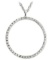 Round .30ct White Sapphire Circle Pendant
