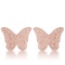 Minimalist Rose Goldpl. Butterfly Stud Earrings