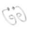 High Polished Curved Chain Earrings