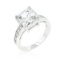 Elegant Princess Cut 5.18ct White Topaz Ring