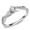 Chic .35ct White Sapphire Ring