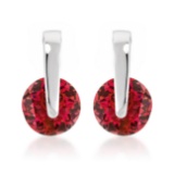 Elegant Round 3.00ct Garnet Stud Earrings