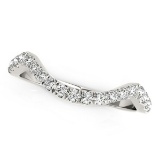 14k Wgold Round .18ct Diamond Curved Style Band