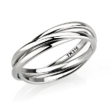 Beautiful Stainless Steel Trio Interlocking Ring