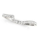14k Wgold .18ct Diamond Pave Setting Wedding Ring