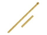 14k Gold Miami Cuban Solid Chain Necklace 24
