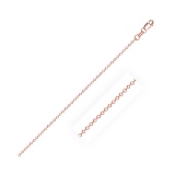 14k Rose Gold Diamond Cut Cable Link Chain 0.8mm