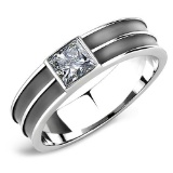 Elegant .75ct White Sapphire Solitaire Ring