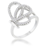 Beautiful .40ct White Sapphire Butterfly Ring