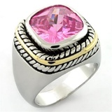Beautiful 1.30ct Rose Topaz Stadium Ring