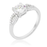 Round 1.50ct White Topaz Solitaire Ring