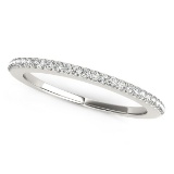 14k Wgold .12ct Diamond Pave Scallop Setting Band