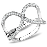 Pretty Polished .57ct White Sapphire Ring