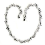 Elegant .25ct White Topaz Filigree Necklace