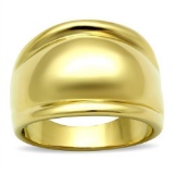 Luxurious 14k Gold Plated Smooth Dome Ring