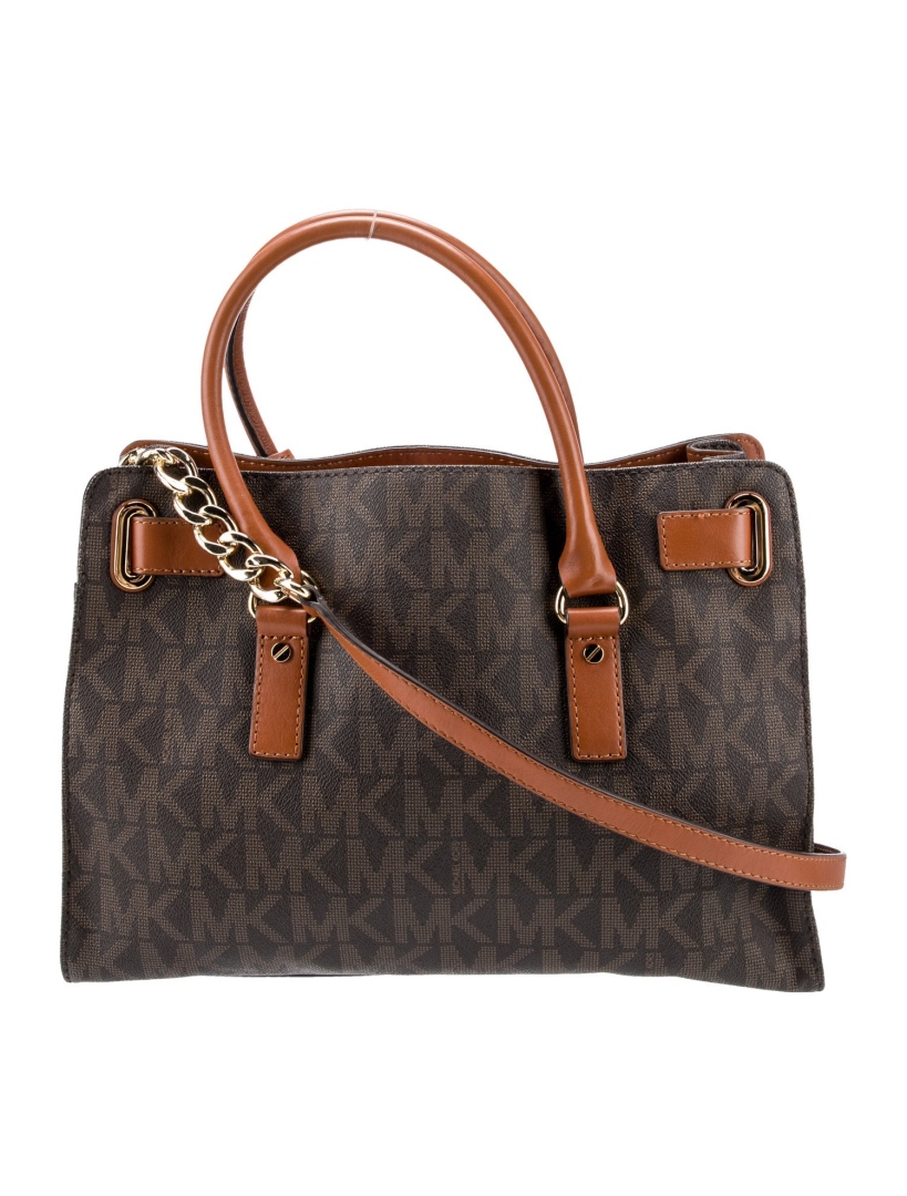 MICHAEL KORS 40R5ALMP3L297 関税送料込 Michael Kors Brown Printed Chain-link Top Hdl Bag | Proxibid