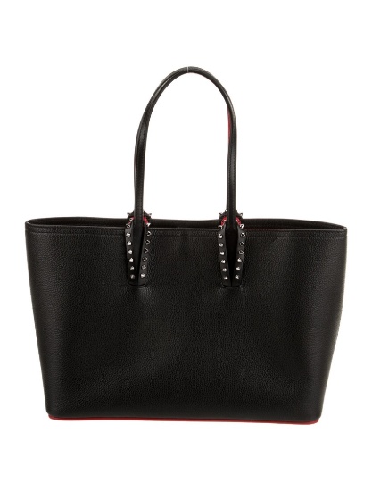 Christian Louboutin Black Leather Rockstud Tote