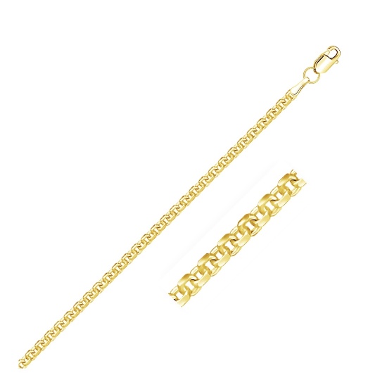 14k Gold Forsantina Lite Cable Link Chain 3.0mm